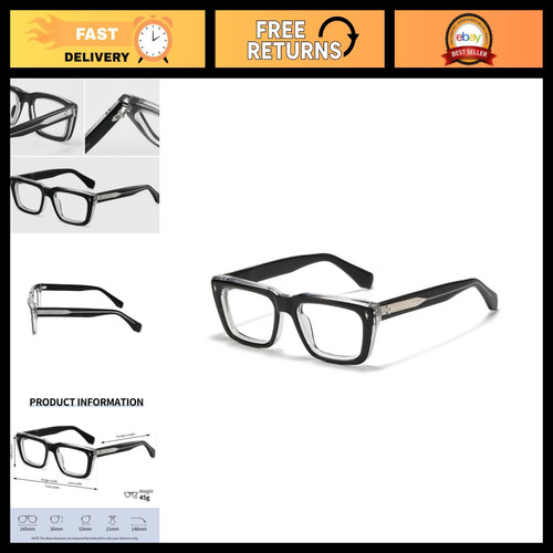 Retro rectangle thick acetate - thick,