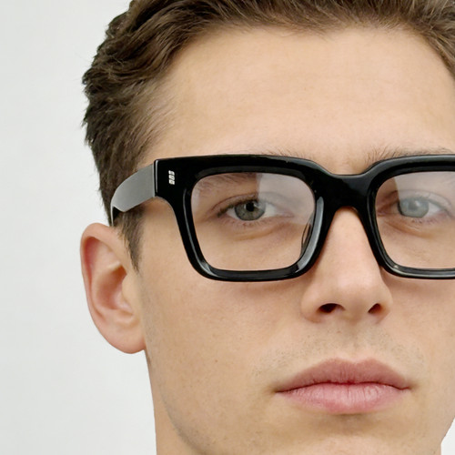 Acetate square eyeglass frames - eyeglass,